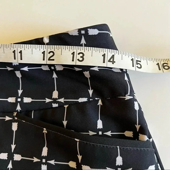 Tail black and white tennis boho arrow square pattern skirt with pockets size 4 - Picture 8 of 11
